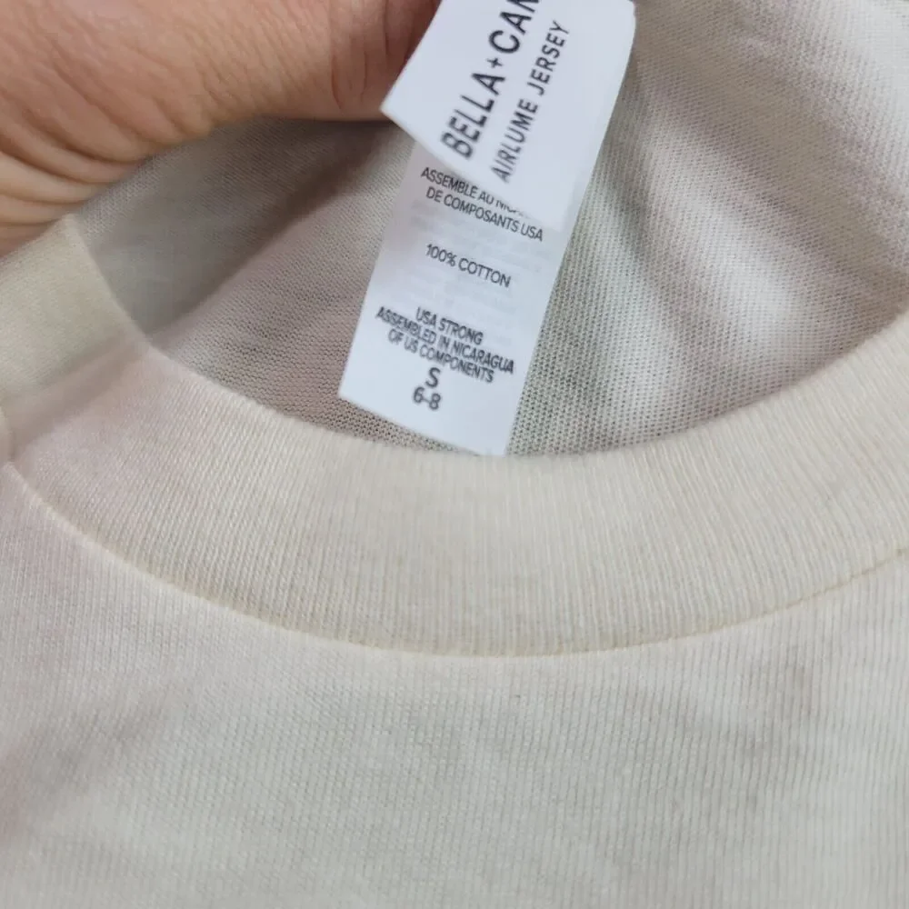 Bella & Canvss Shirt Girl Small 6-8 Beige Turkey Gravy Beans Rolls Casserole Tee